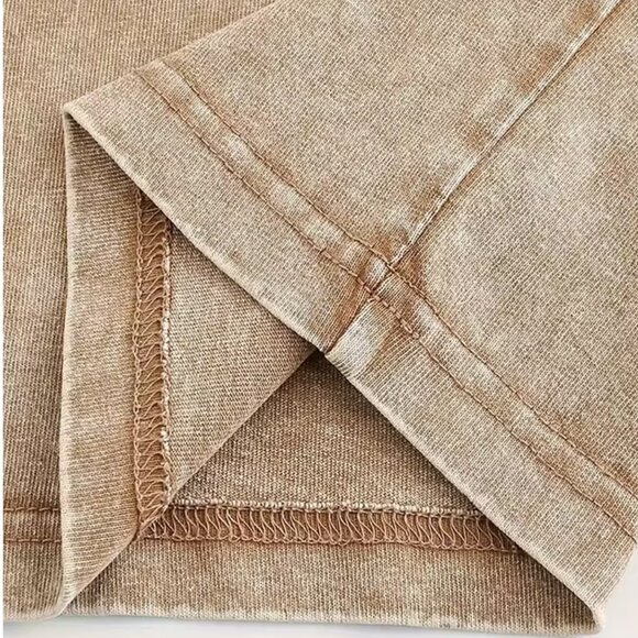 Distressed Washed Round Neck T-shirt, Size L - Picture 5 of 5